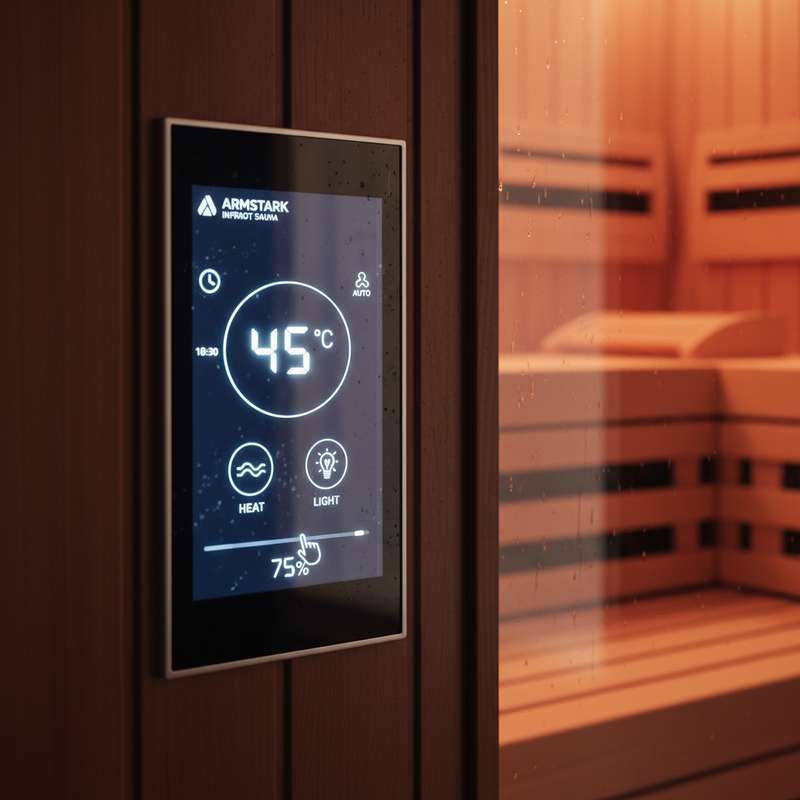 Armstark Infrarotkabine Touchscreen Steuerung und Display