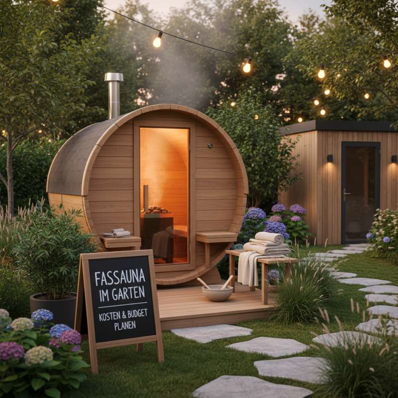 Fasssauna im Garten — Kosten und Budget planen