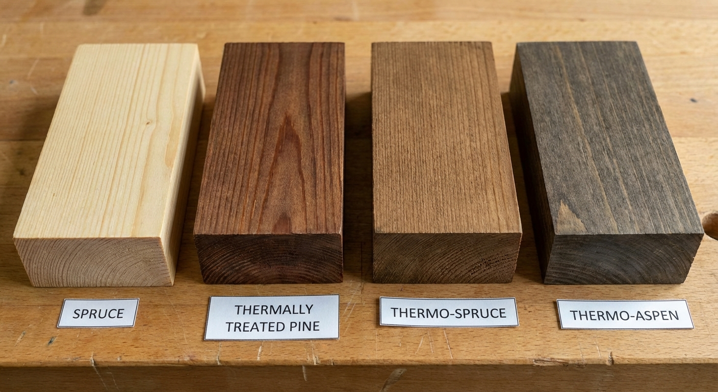 Wood samples comparison: spruce