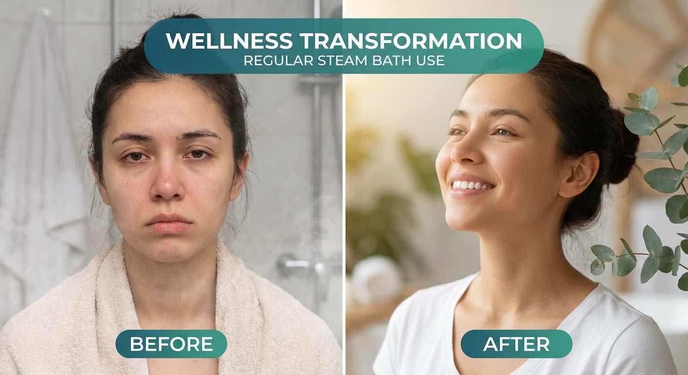 Klare Haut und gesunde Atemwege nach regelmäßiger Dampfbad-Nutzung — Wellness-Transformation