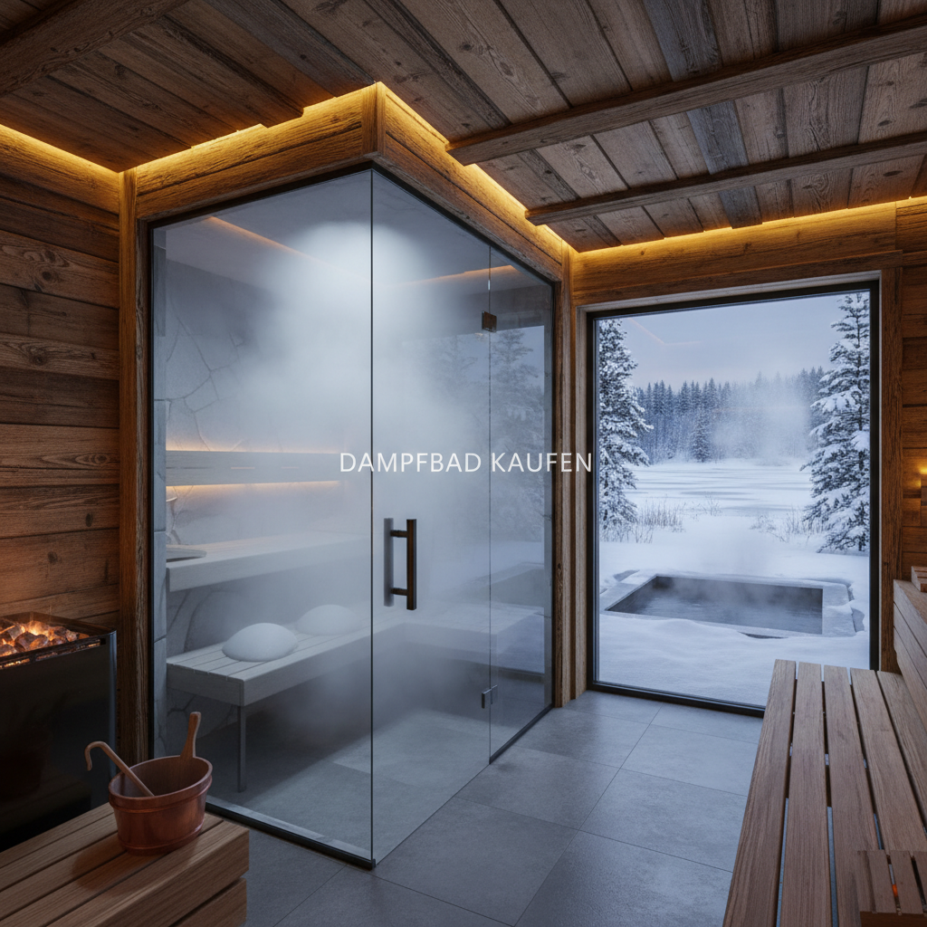 Modernes Heimdampfbad mit Naturstein-Fliesen und integrierter Dampfdusche im privaten Badezimmer