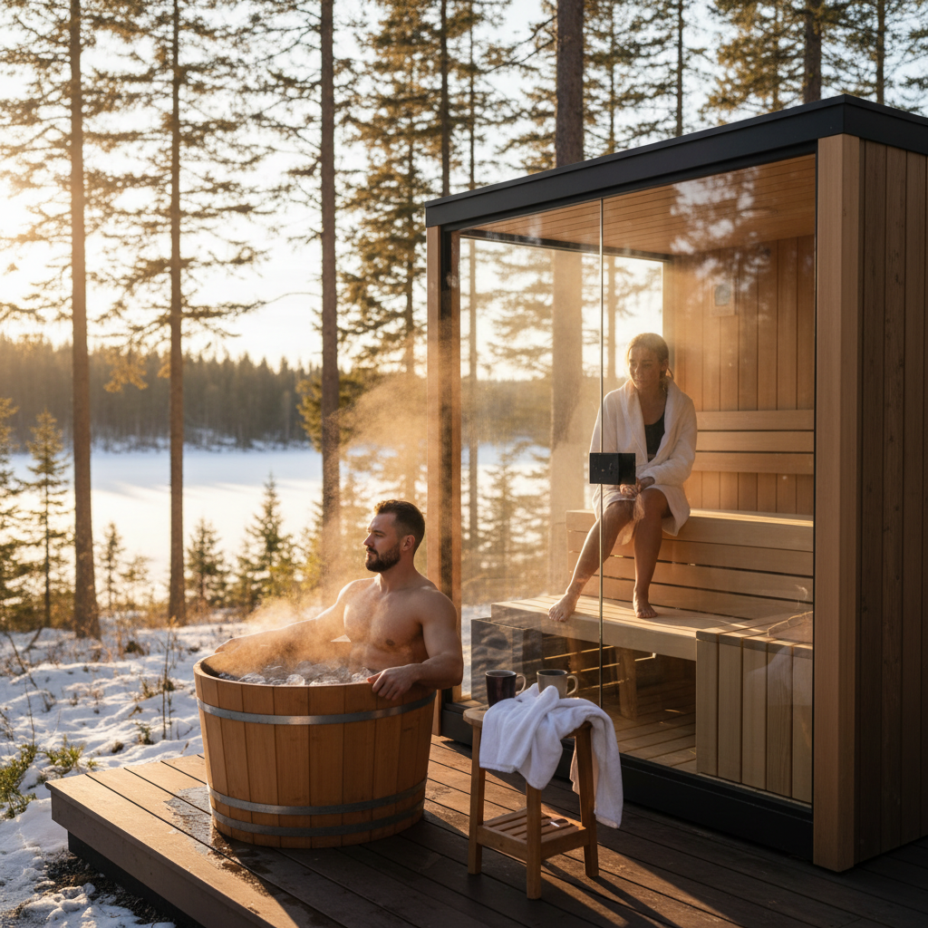 Eisbaden vor oder nach dem Sport