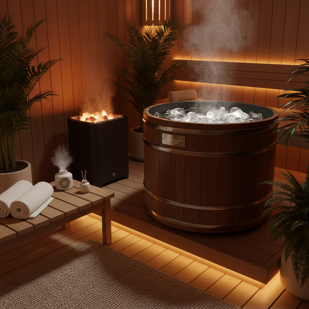 Vorbereitung und Sicherheitsausrüstung beim Eisbaden in der heimischen Eistonne