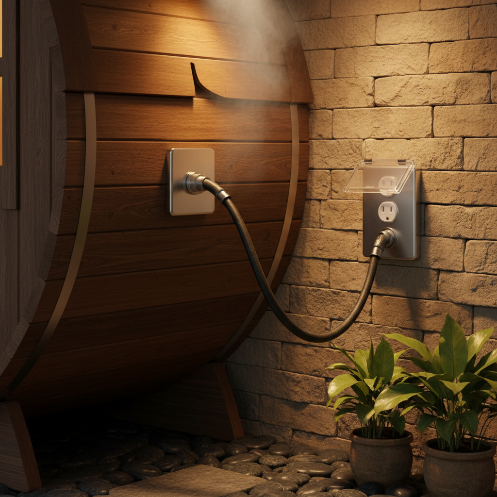 Fasssauna Anschluss Strom