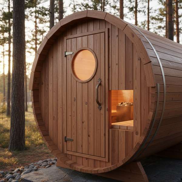Bio-Sauna in der Fasssauna — Sanfte Wärme mit Kräutern & hoher Luftfeuchtigkeit – Bild 2