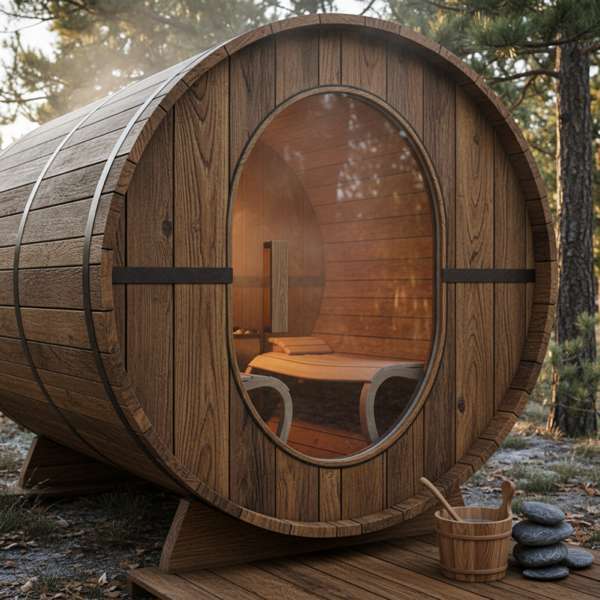 Fasssauna aus Eichenholz — Das Premium-Holz für Generationen – Bild 2