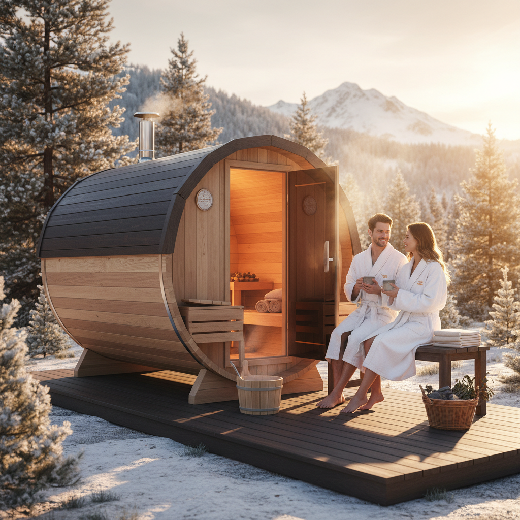 Fasssauna aus Fichte