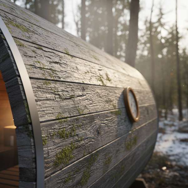 Fasssauna Holz vergrauen lassen — Wenn Silbergrau zum Stil wird – Bild 2