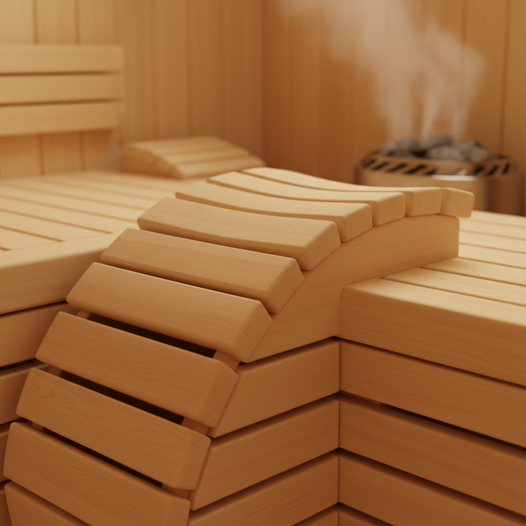 Zubehör für eine Fasssauna: Aufgusskübel, Sanduhr, Thermometer