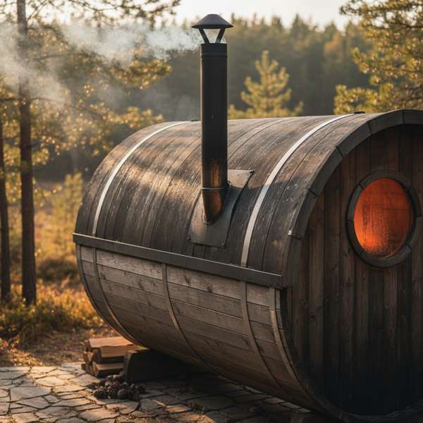 Fasssauna Kaminrohr & Schornstein — Richtig planen, sicher montieren – Bild 2