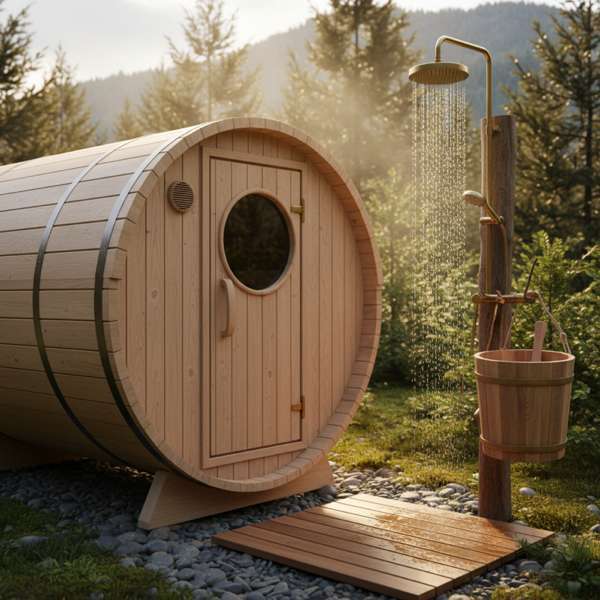 Fasssauna mit Dusche — Die besten Outdoor-Lösungen 2026 – Bild 2