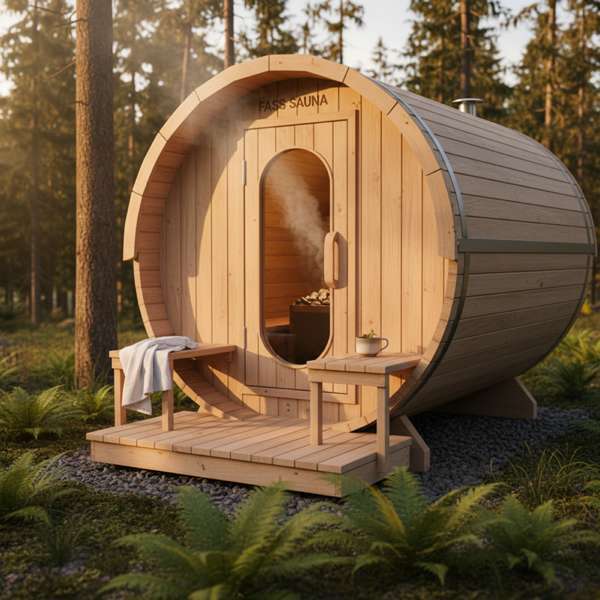 Fasssauna mit Terrasse — So planst du deine Garten-Wellness-Oase – Bild 2