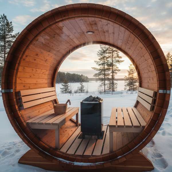 Fasssauna mit Panoramafenster — Lohnt sich die Glasfront? – Bild 2