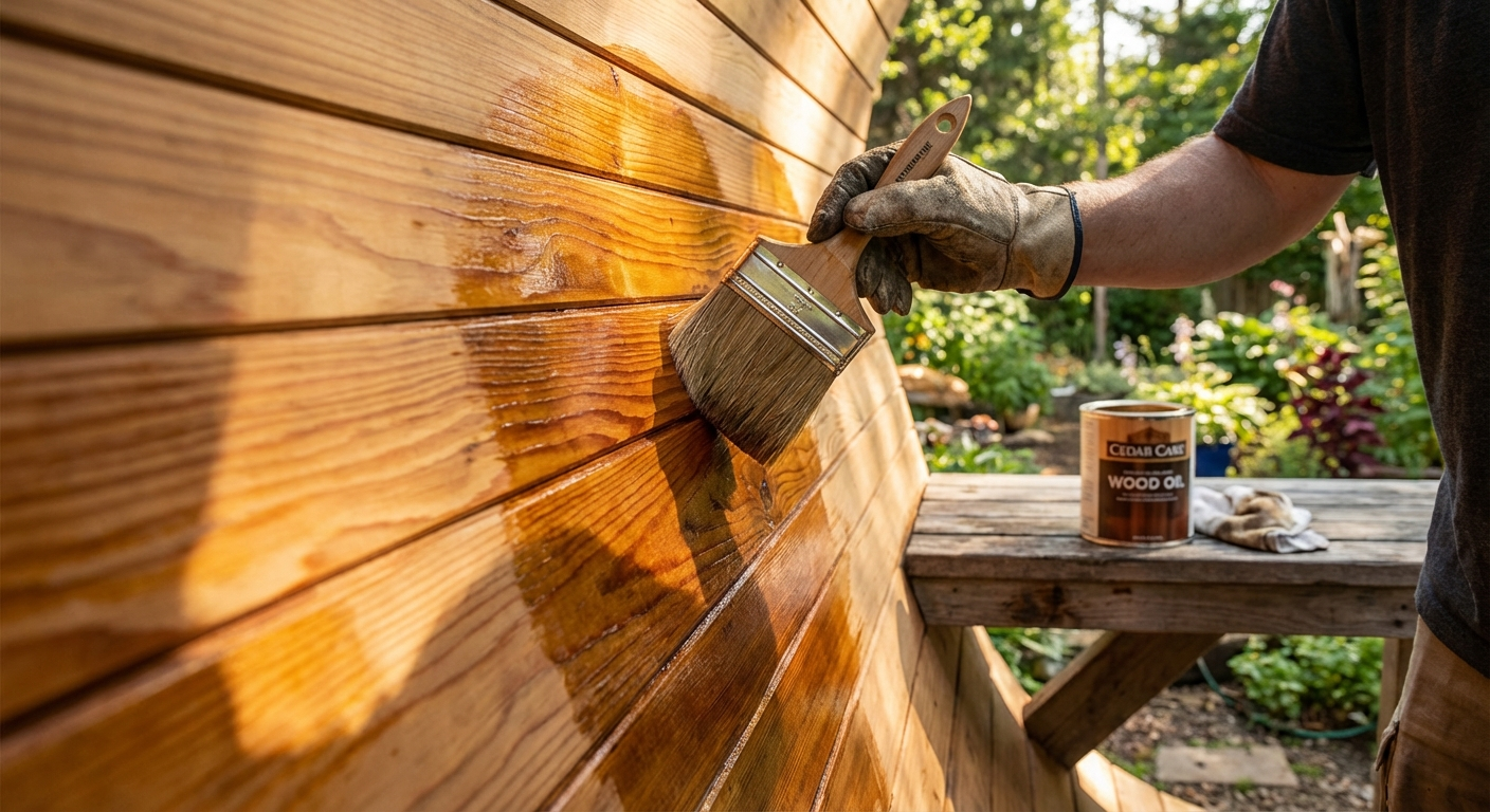 Fasssauna pflegen und ölen