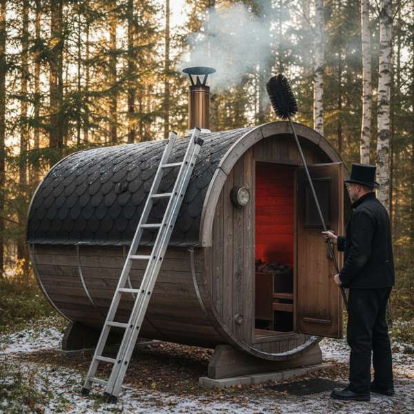 Schornsteinfeger für die Fasssauna — Pflicht, Kosten & Ablauf der Abnahme – Bild 2