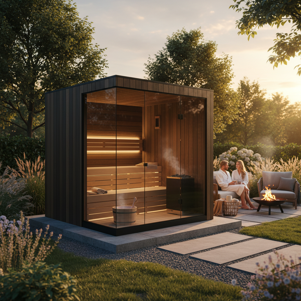 Gartensauna-Ausstellungsstück