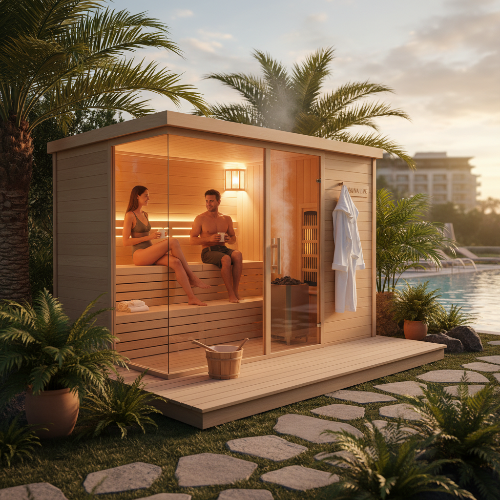 Gartensauna-Ausstellungsstück