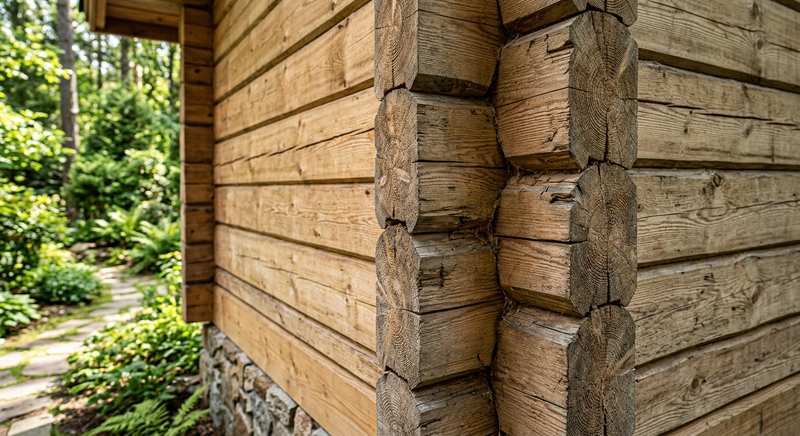 Gartensauna Aufbau – Blockbohlensauna wird im Garten montiert