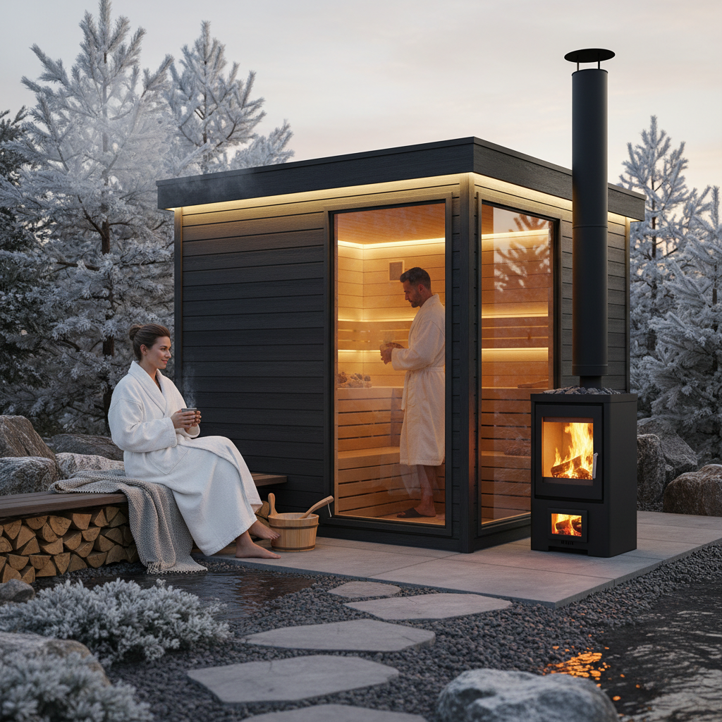 Gartensauna mit Holzofen