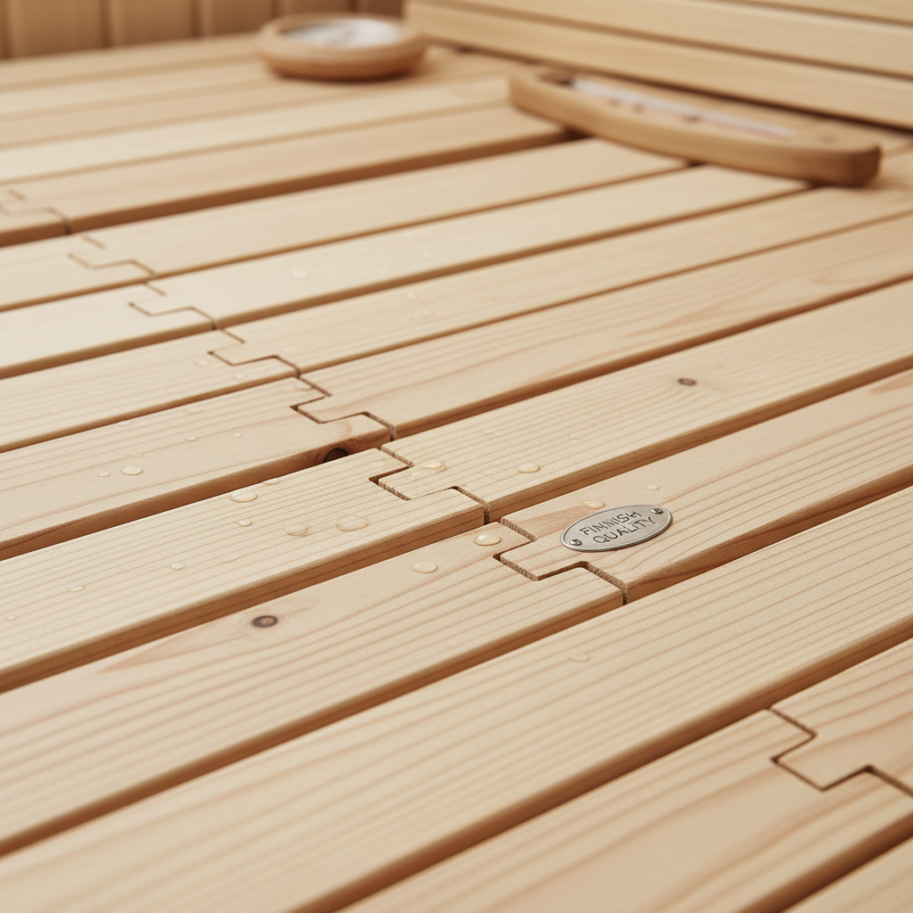 Gartensauna Aufbau Fundament Holzkonstruktion