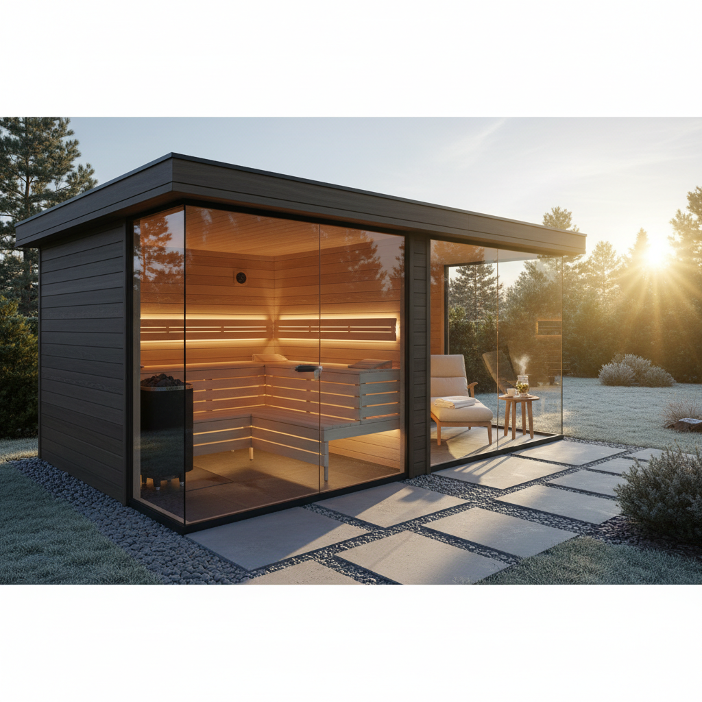 Gartensauna mit Vorraum