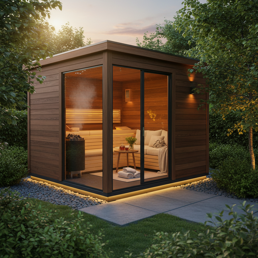 Gartensauna mit Vorraum