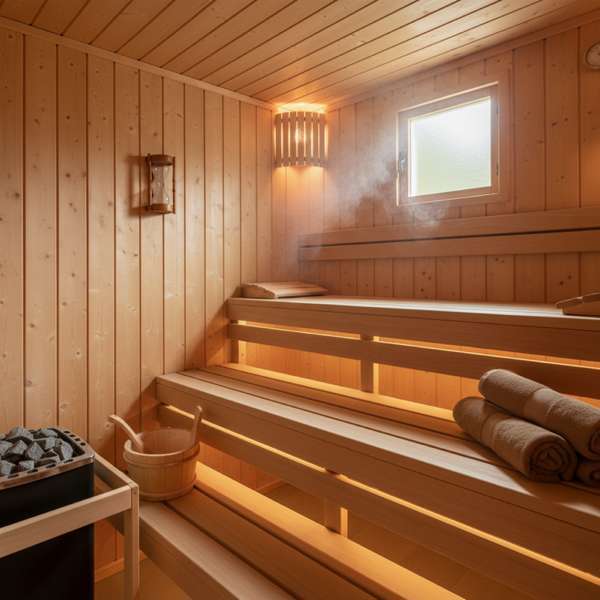 Moderne Gartensauna 2026 — Design, Glasfront & Flachdach – Bild 3