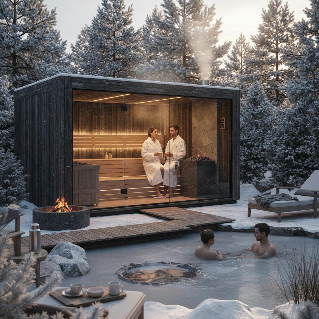 Außensauna im Garten