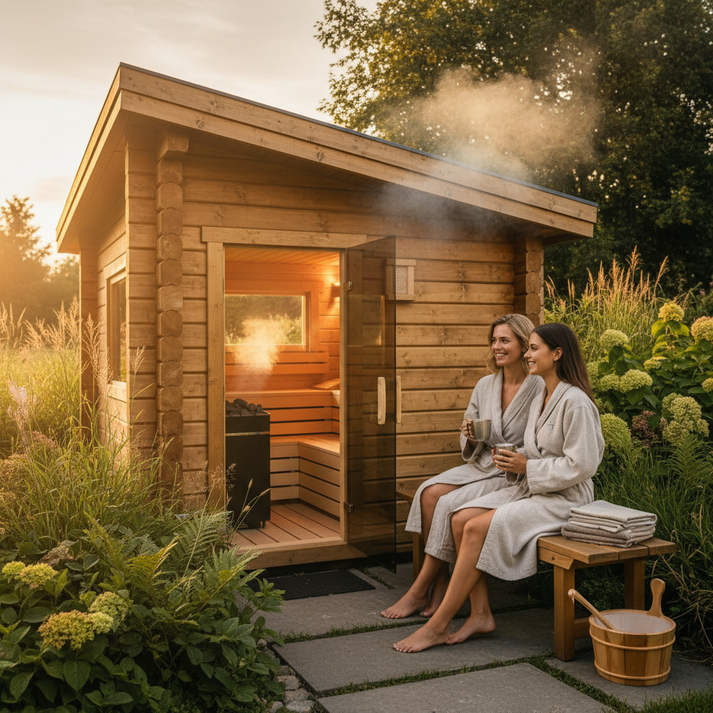 Gartensauna im Garten