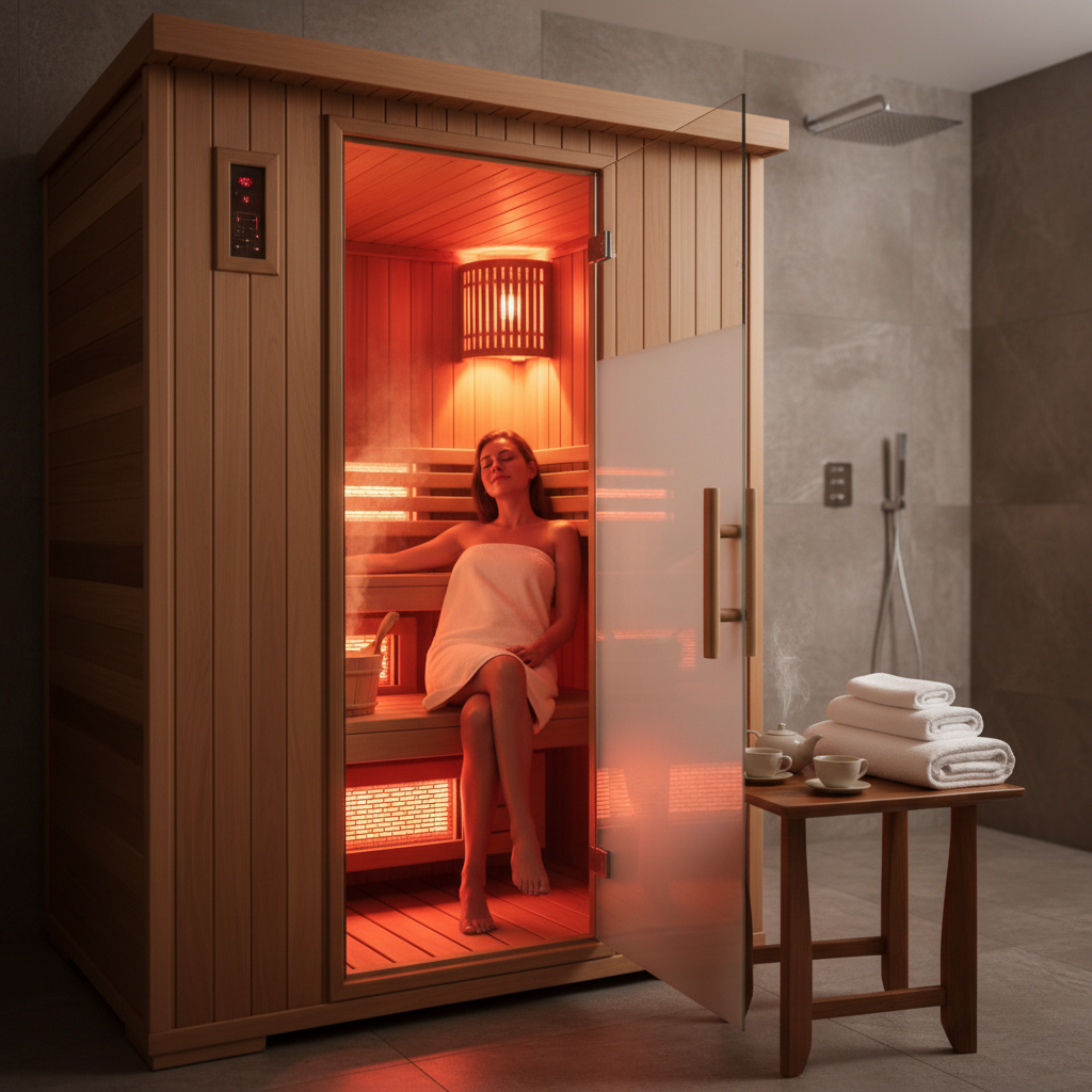 Eine moderne Heimsauna