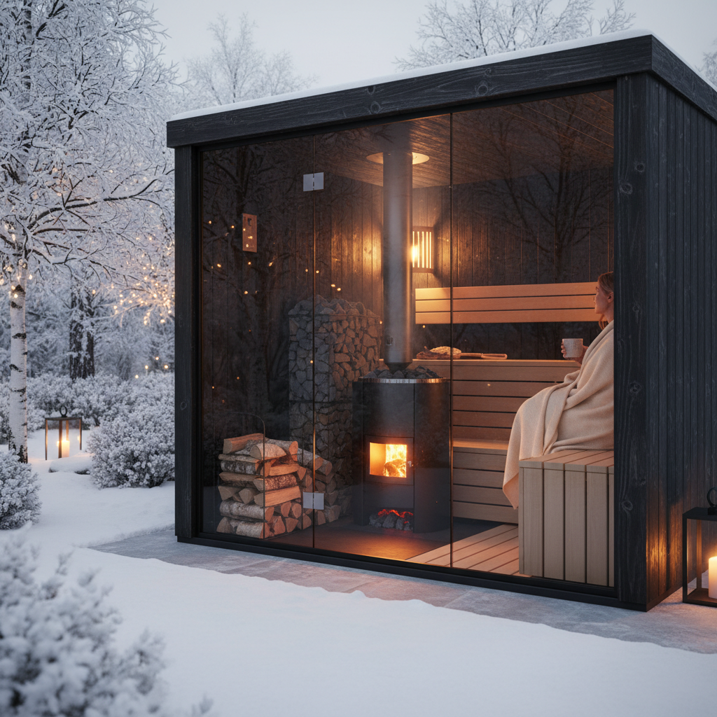 Gartensauna mit Holzofen