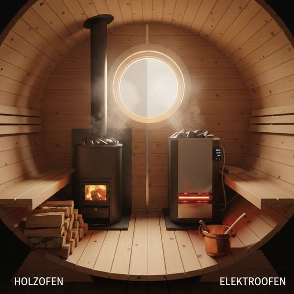 Fasssauna Holzofen vs. Elektroofen — Der ultimative Vergleich 2026 – Bild 2