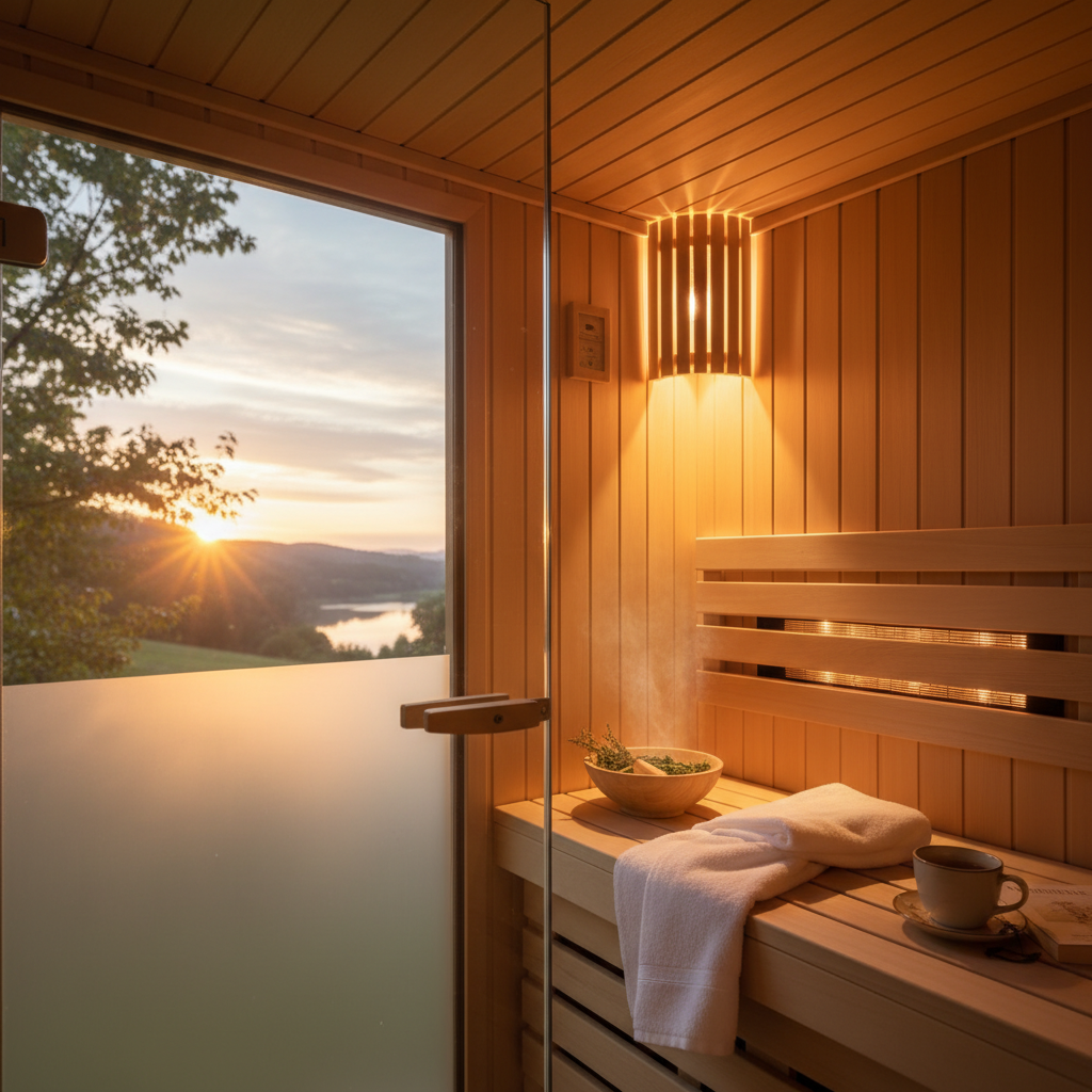 Infrarotkabine morgens oder abends