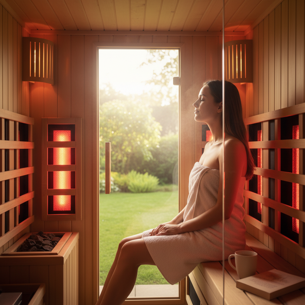 Morgendliche Nutzung einer Infrarotkabine für mehr Energie und Wohlbefinden