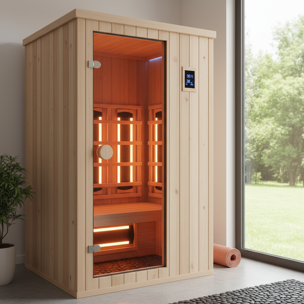Infrarotsauna für 1 Person klein kompakt