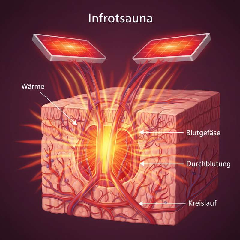 Infrarotstrahlen Blutgefäße Vasodilatation Blutdruck senken