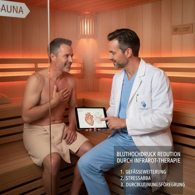 Arzt empfiehlt Infrarotsauna bei Hypertonie als ergänzende Therapie
