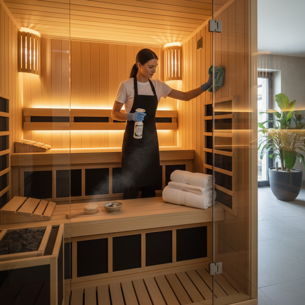 Infrarotsauna-Reinigung