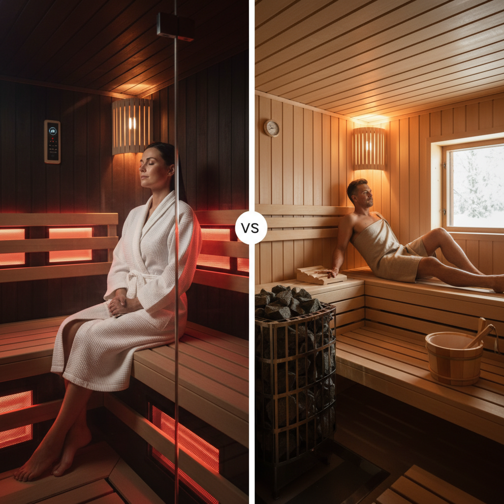 Infrarotsauna vs finnische Sauna