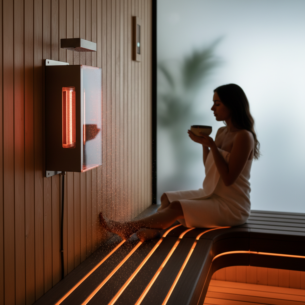 Mikrosalzgerät in moderner Infrarotkabine