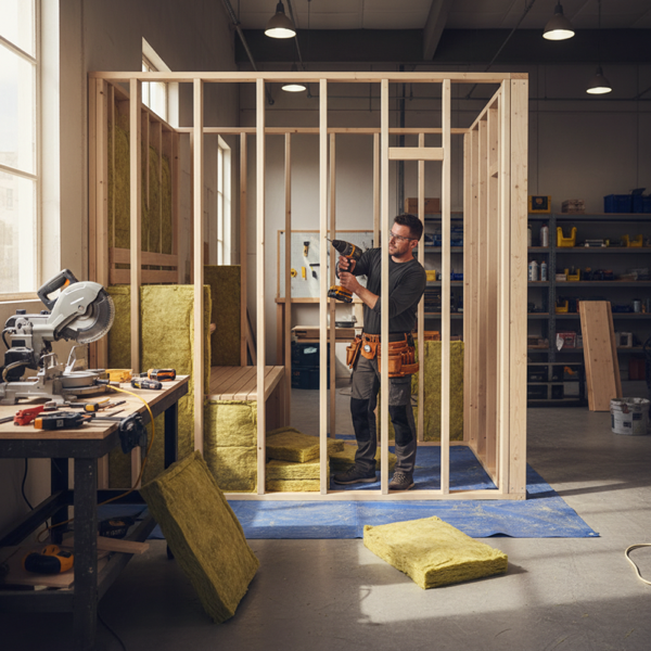 Saunabau Schritt für Schritt — Rahmenbau und Isolierung