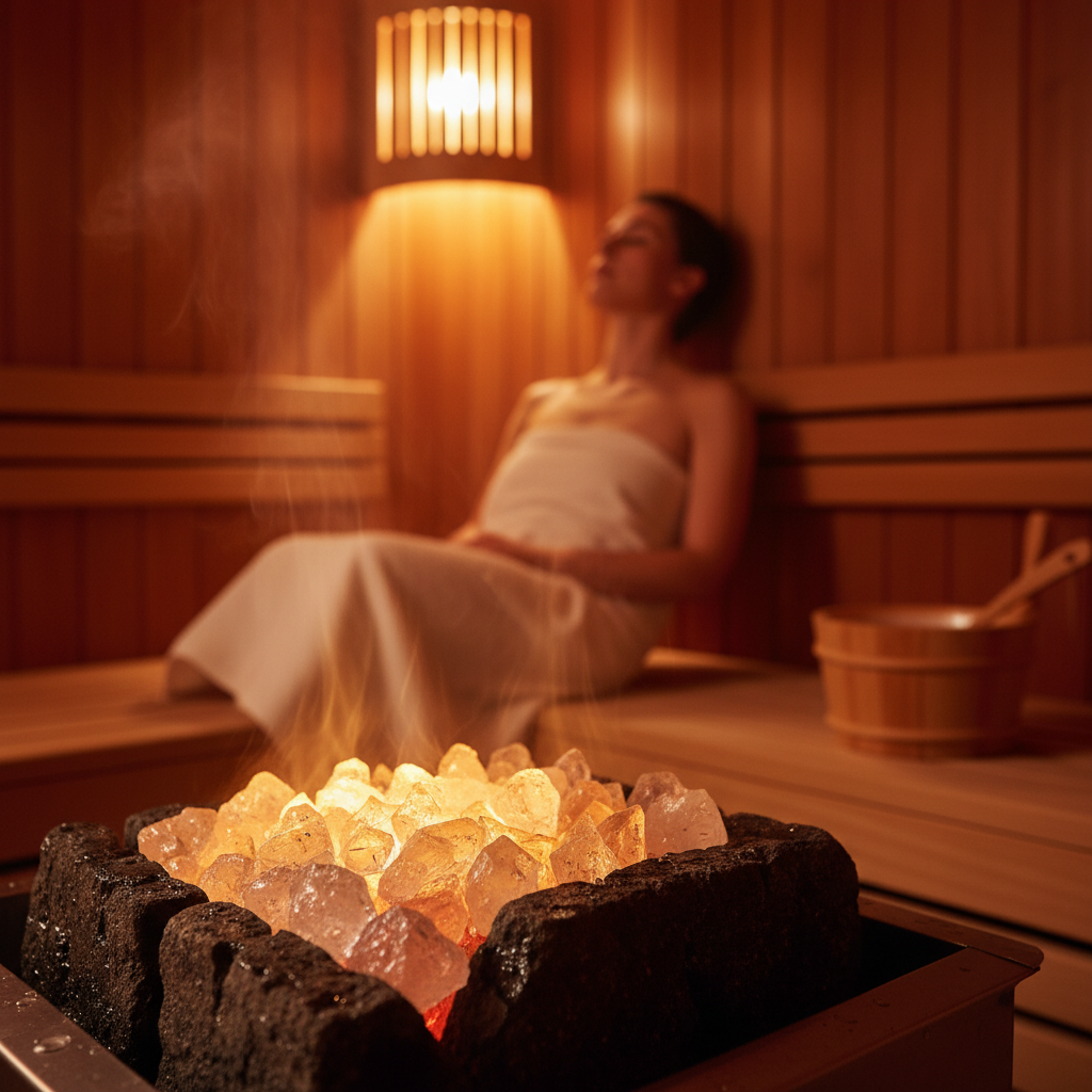 Mentholkristalle in der Sauna