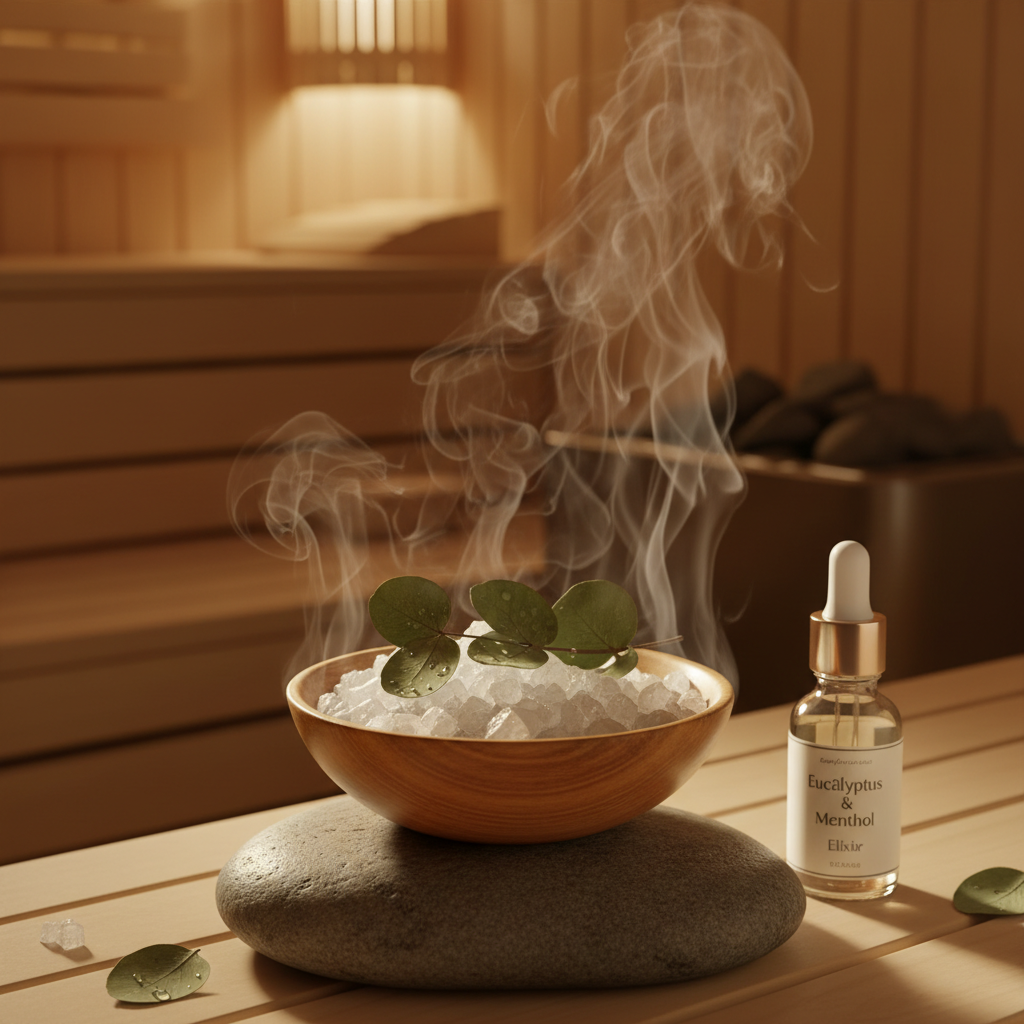 Mentholkristalle in der Sauna