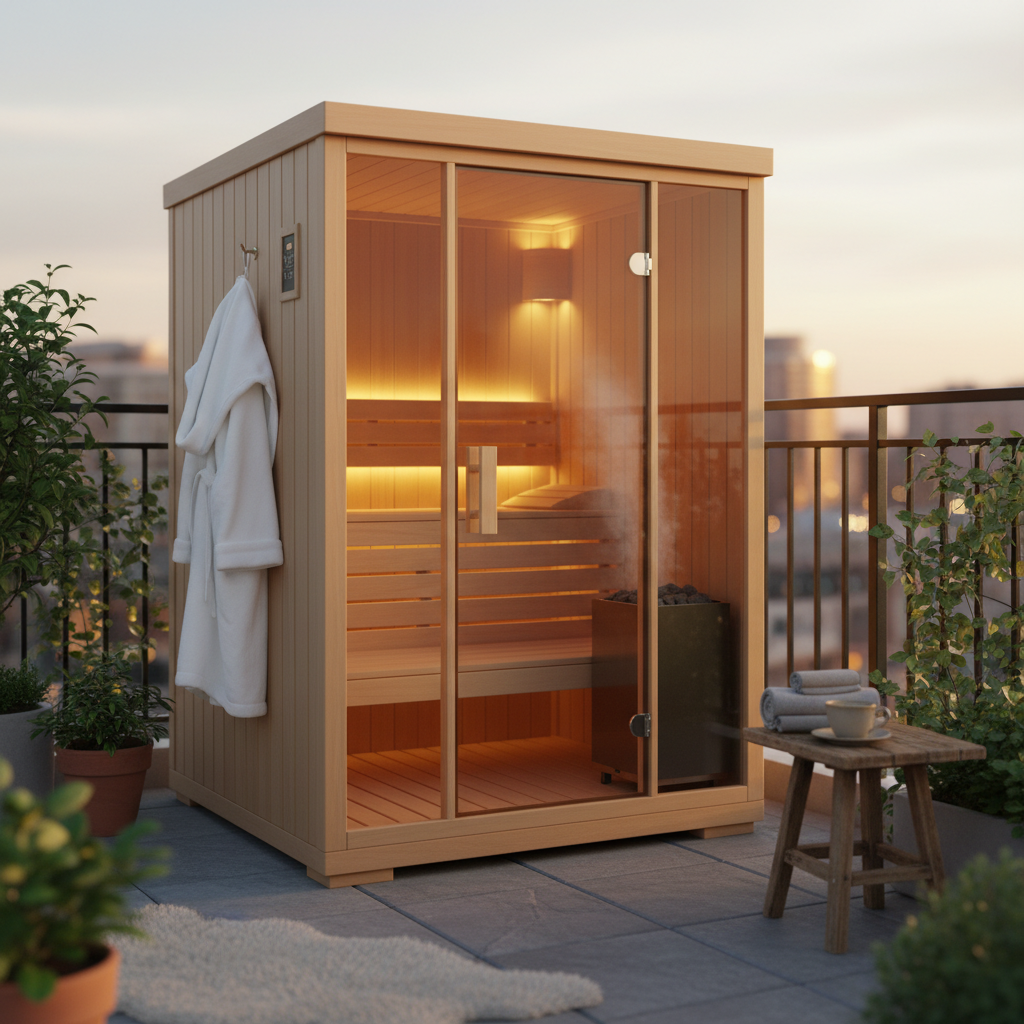 Mini-Sauna auf dem Balkon