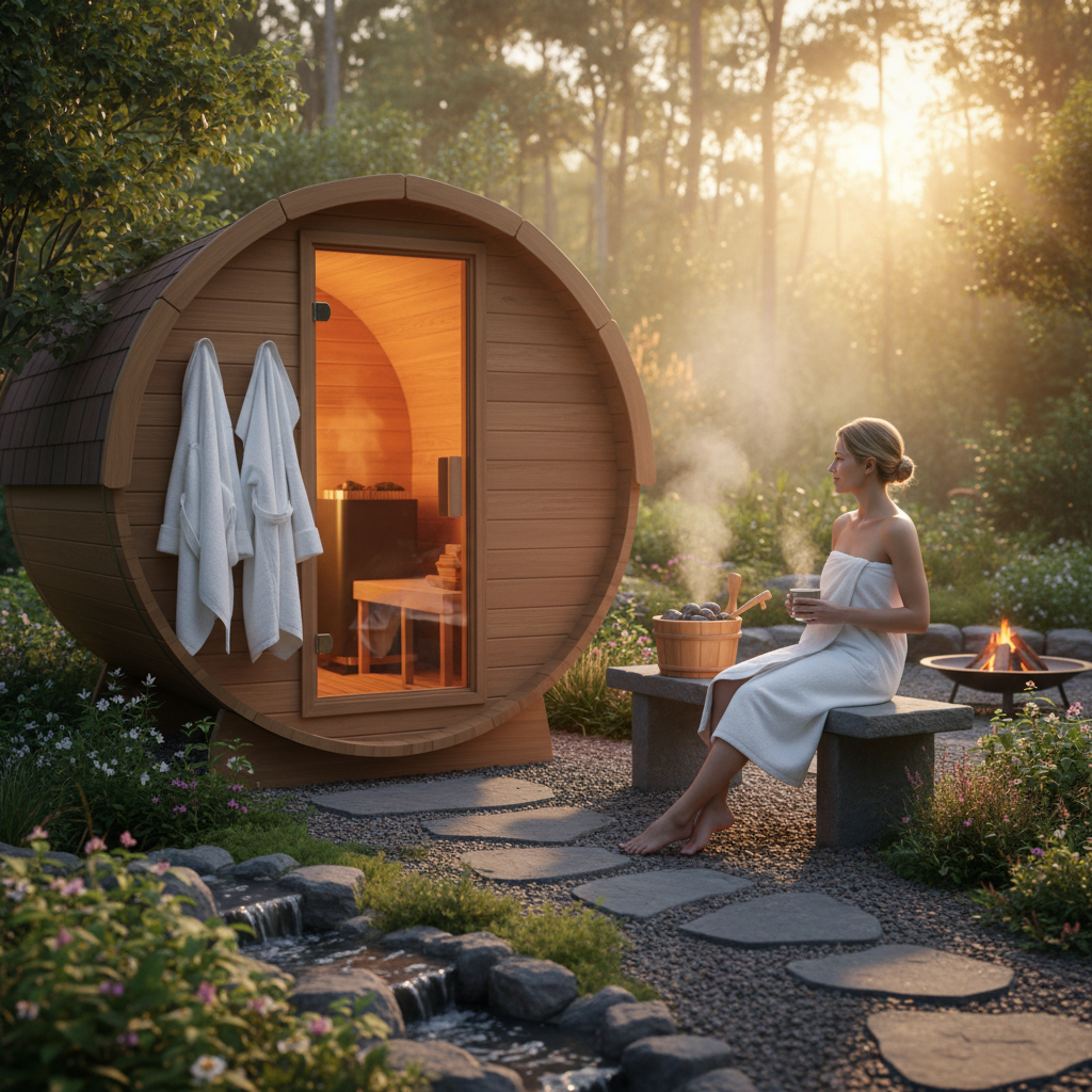 Mini-Sauna für den Garten