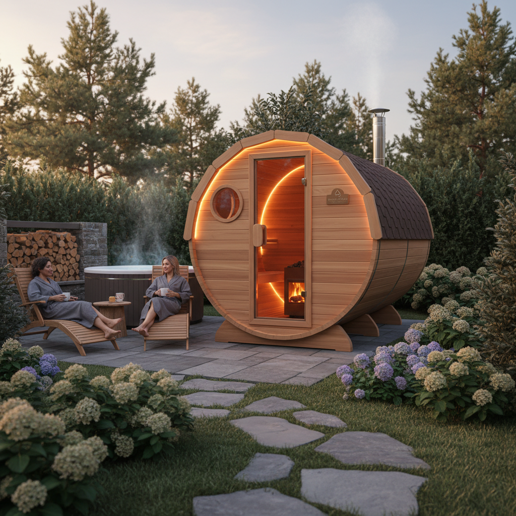 Mini-Sauna im Garten