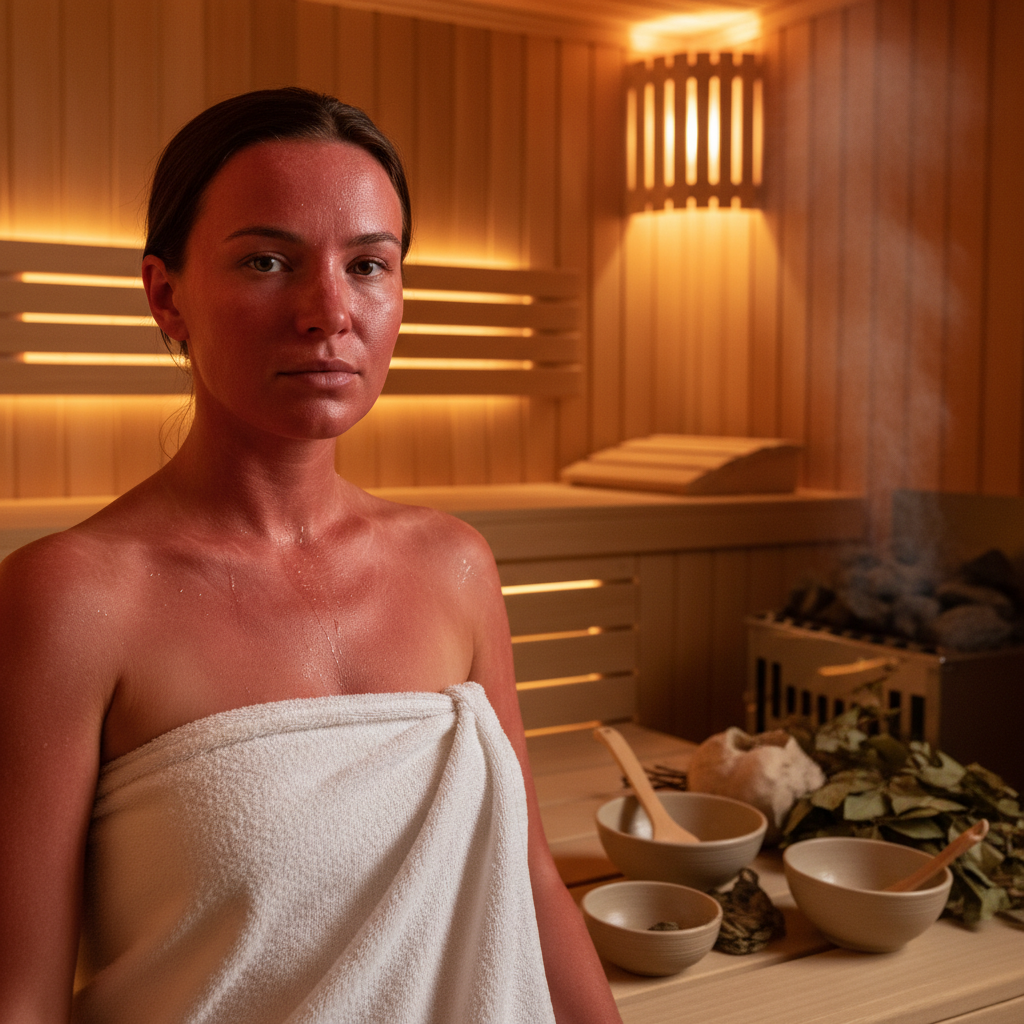 Saunabesuch nach Sonnenbrand