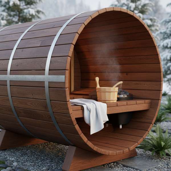 Ovale Fasssauna 2026 — Warum oval besser ist als rund – Bild 2