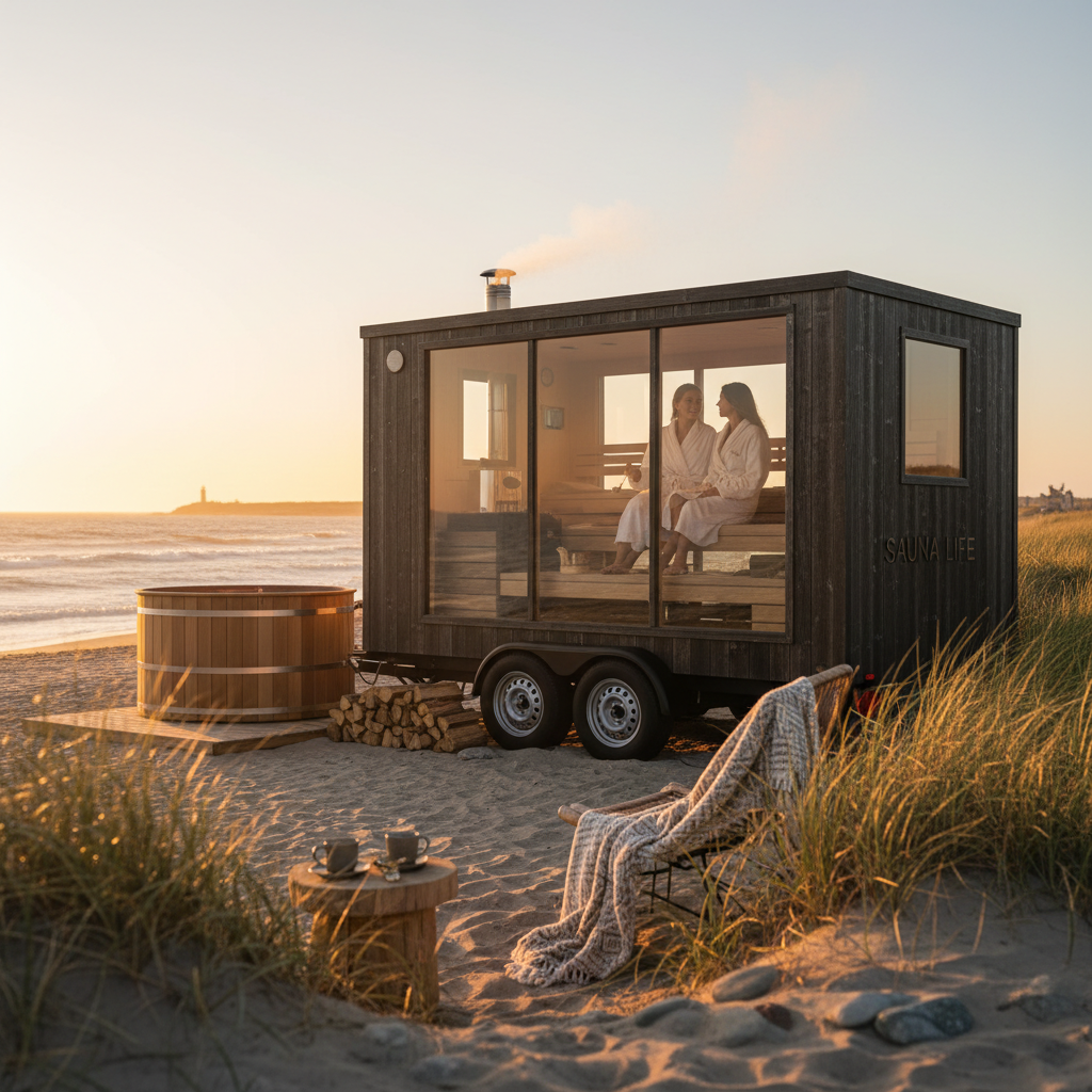 Mobile Sauna auf Anhänger