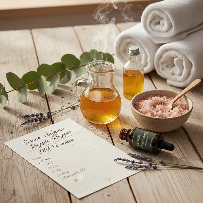 Sauna-Aufguss selbst machen – Rezepte mit Honig, Salz und ätherischen Ölen